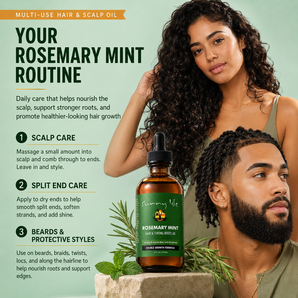 Sunny Isle Rosemary Mint Hair and Strong Roots Oil 4oz