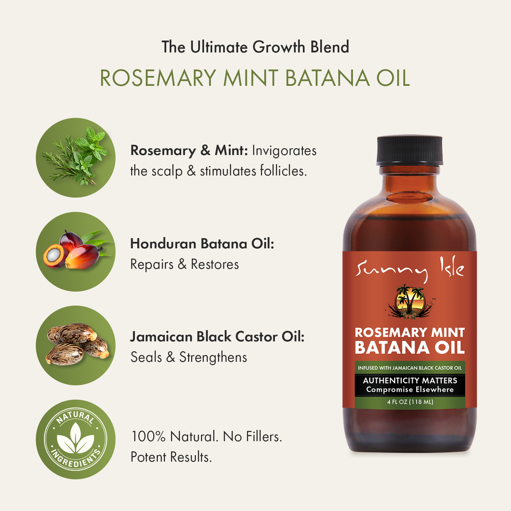 Sunny Isle Rosemary Mint and Batana Oil 4oz