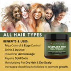 Sunny Isle Rosemary Mint Hair and Strong Roots Pomade to Hair Oil 5oz