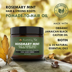 Sunny Isle Rosemary Mint Hair and Strong Roots Pomade to Hair Oil 5oz