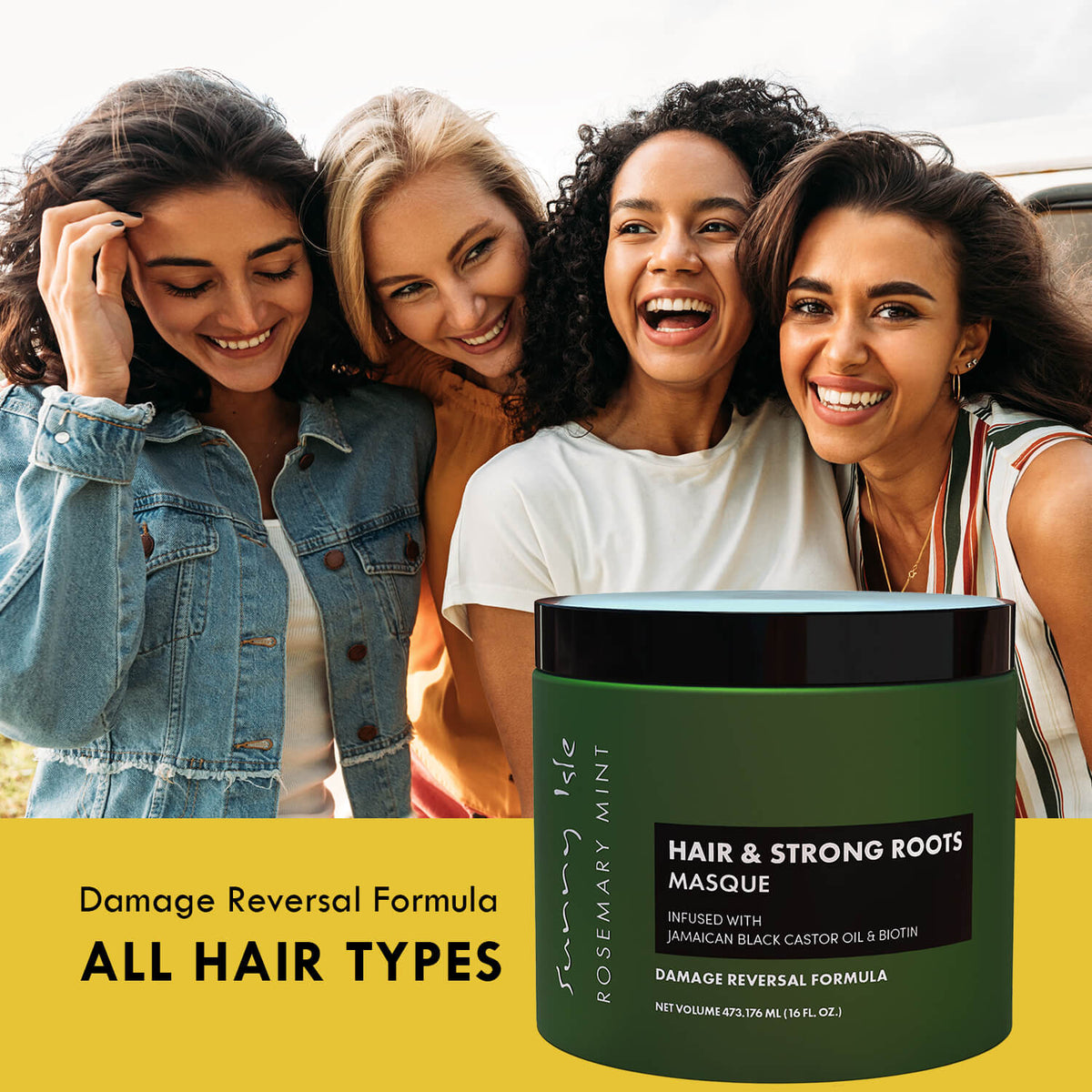 Sunny Isle Rosemary Mint Hair and Strong Roots Masque 16oz