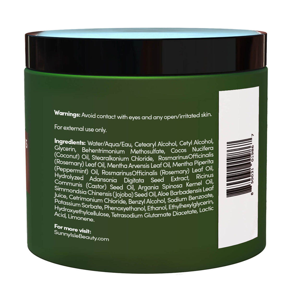 Sunny Isle Rosemary Mint Hair and Strong Roots Masque 16oz