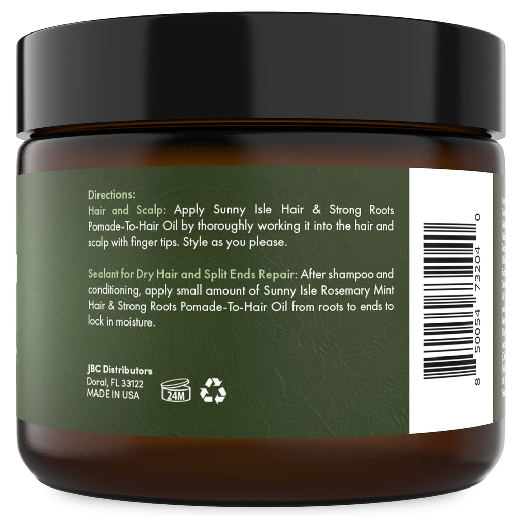 Sunny Isle Rosemary Mint Hair and Strong Roots Pomade to Hair Oil 5oz