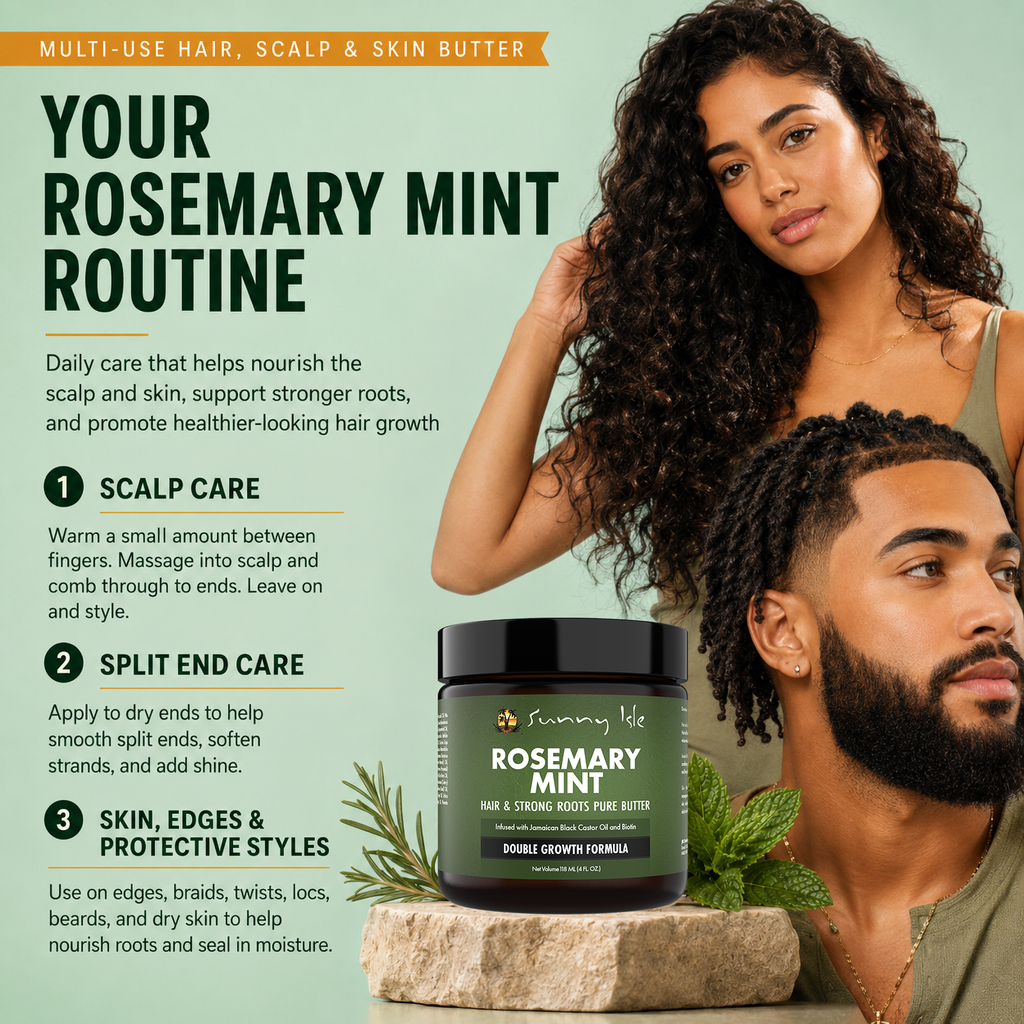 Sunny Isle Rosemary Mint Hair and Strong Roots Pure Butter