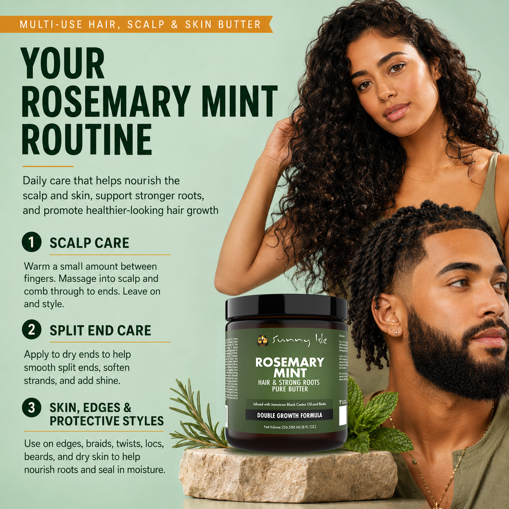 Sunny-Isle-Rosemary-Mint-Pure-Butter-8oz-Infographic-Multi-Use-Hair-and-Skin-Butter