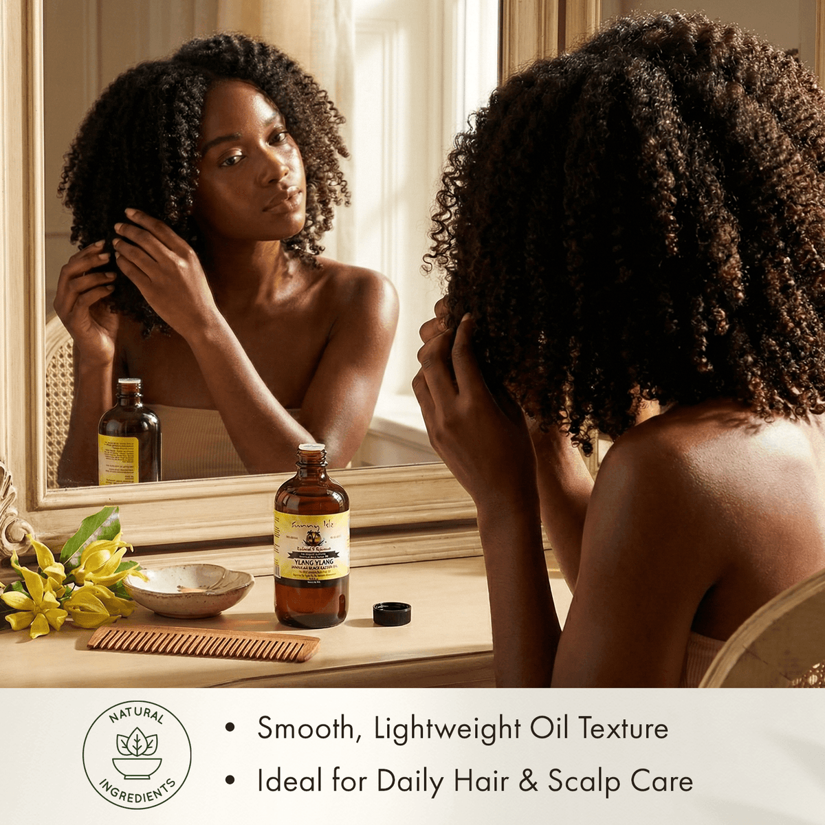 Sunny Isle Ylang Ylang Jamaican Black Castor Oil 8oz Model Natural Hair Daily Use