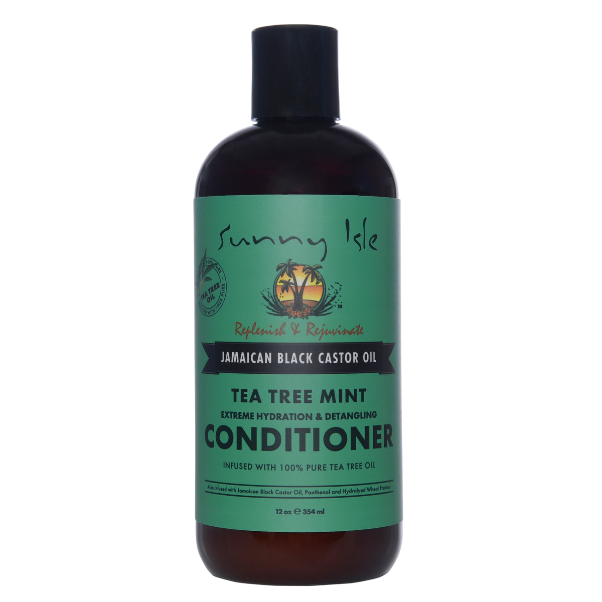 Sunny Isle Jamaican Black Castor Oil Tea Tree Mint Extreme Hydration and Detangling Conditioner 12oz front