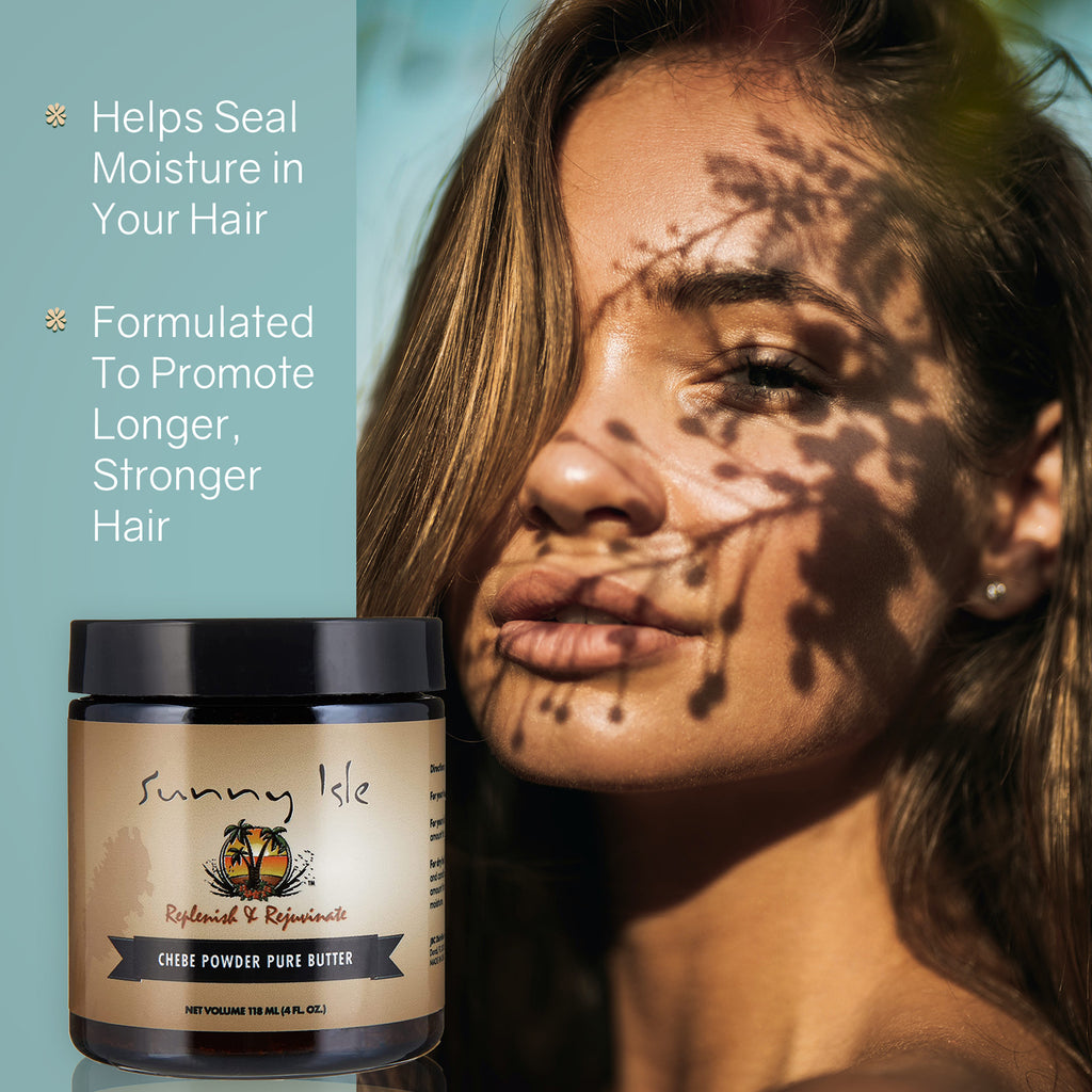 Sunny Isle Jamaican Black Castor Oil Pure Butter with Chebe Powder 4oz