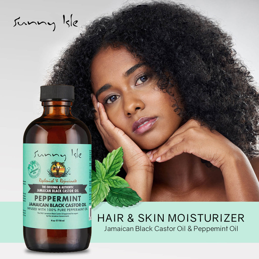 Sunny Isle Jamaican Black Castor Oil with Peppermint 4oz