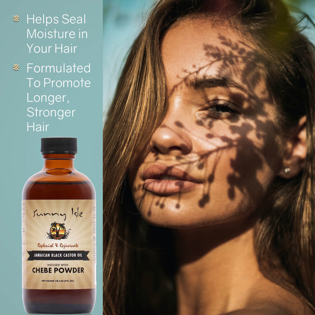 Sunny Isle Jamaican Black Castor Oil Infused with Chebe Powder 4oz