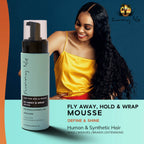Sunny Isle Just for Wig Weave Braid and Extensions Fly Away and Wrap Mousse 8oz