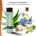 Sunny Isle Just for Wig Weave Braid and Extensions Residue Remover Shampoo infographic with raw ingredients