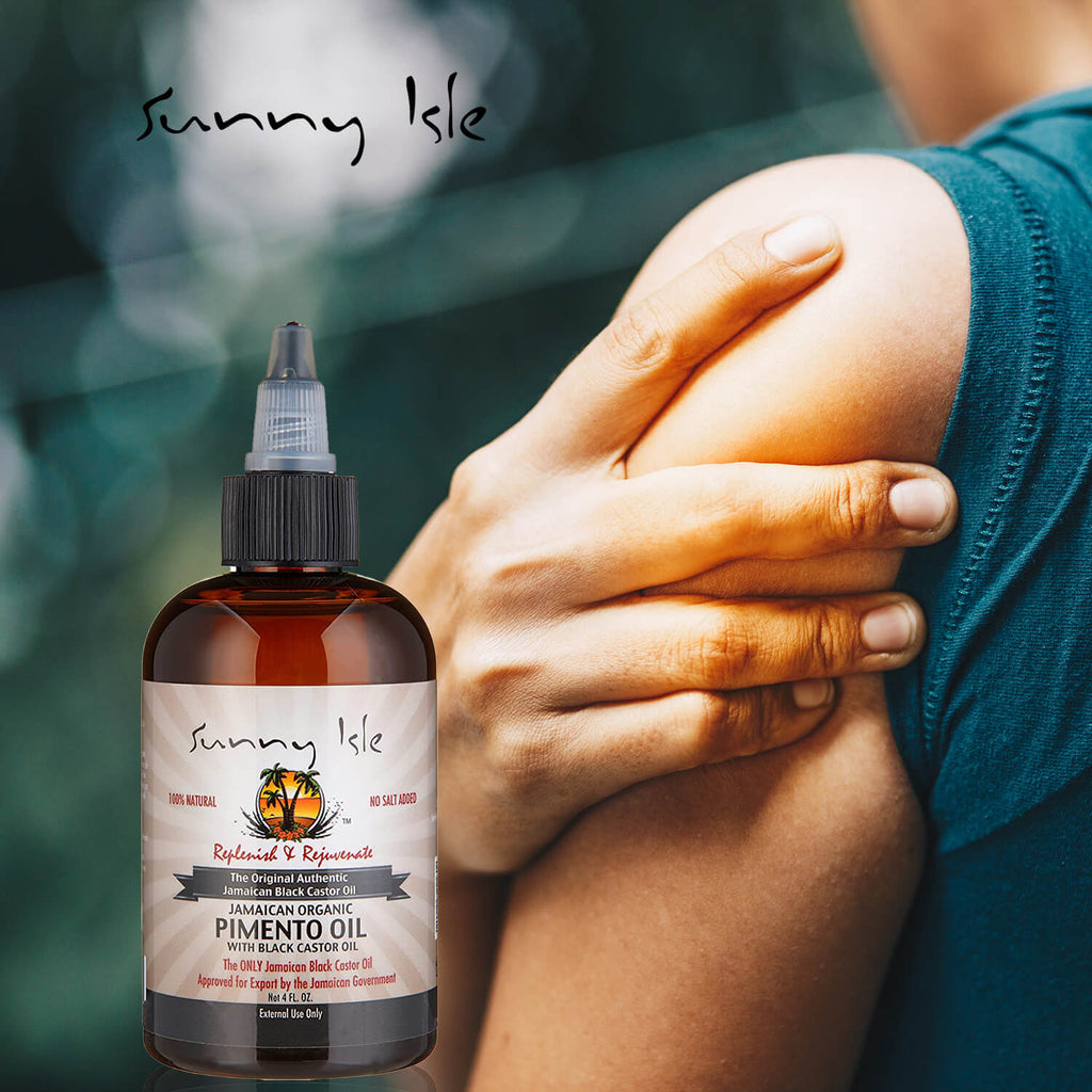 Sunny Isle Jamaican Organic Pimento Oil with Black Castor Oil 4oz