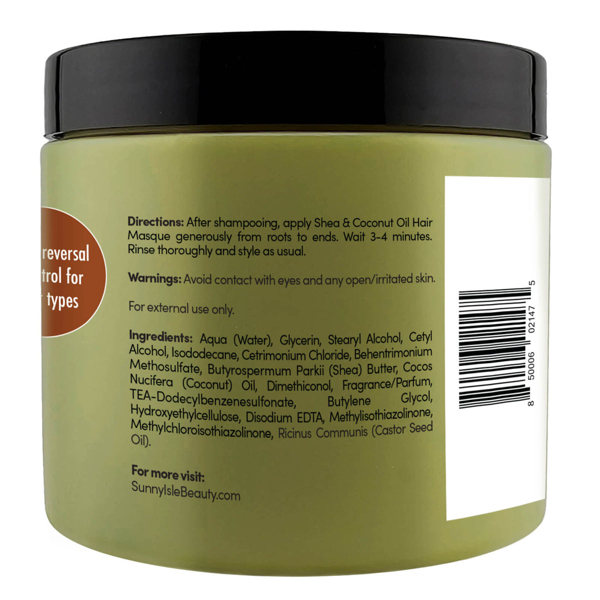 Sunny Isle Shea Coconut Intensive Repair Masque 16oz
